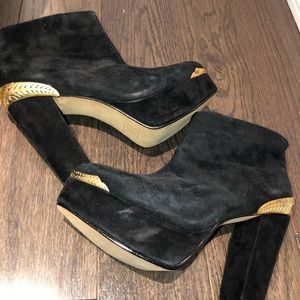 Black & Gold Booties
